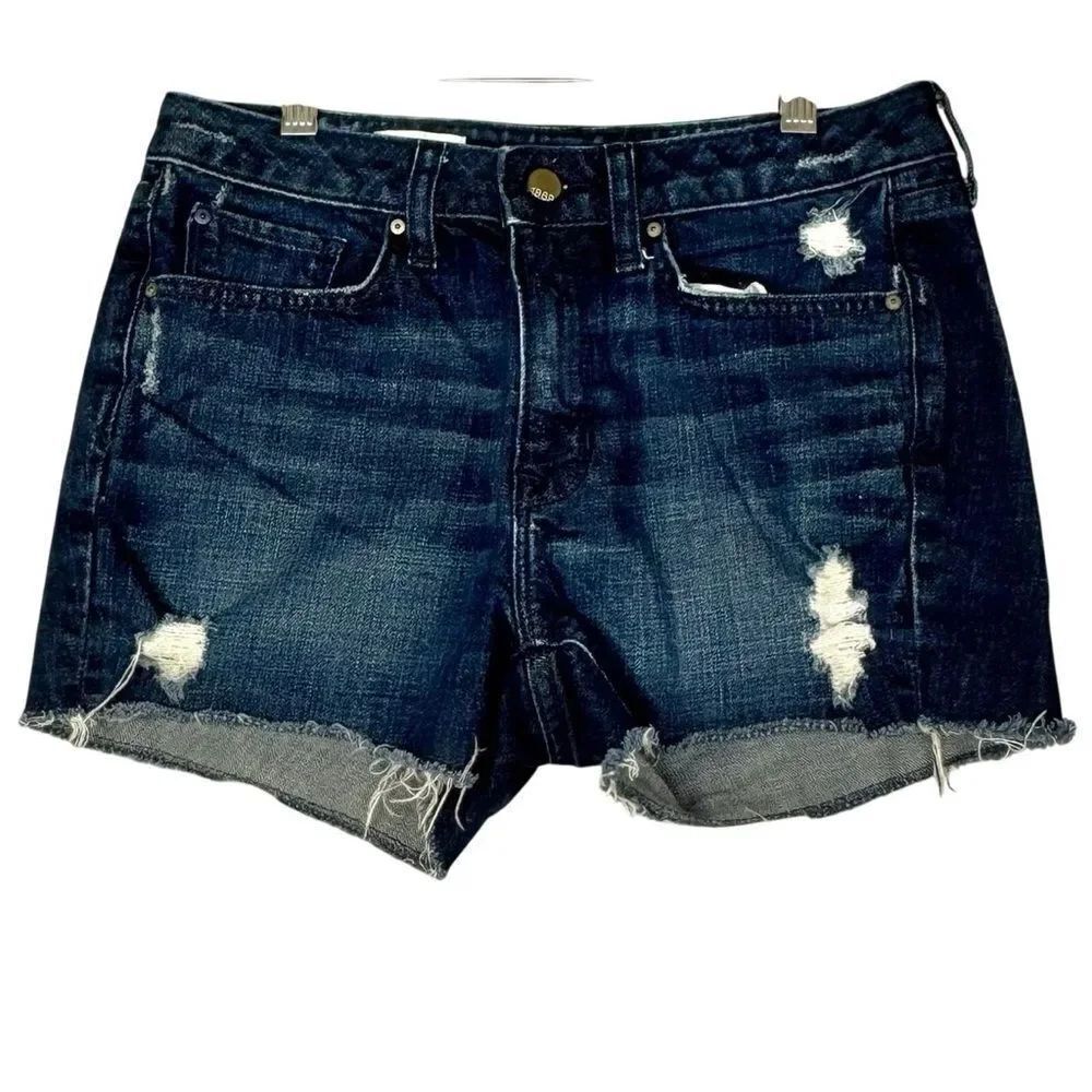 Gap 1969 Women's Maddie Distressed Slim Cut Off Shorts Buckskin Wash Size 26r